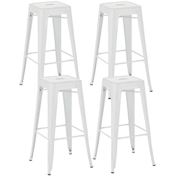 Set med 4 barstolar -MONTHIEUX (vit)