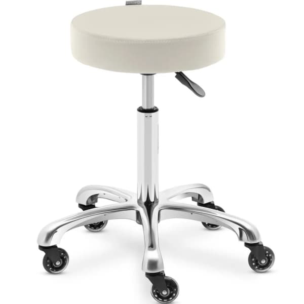 Kosmetisk pallpall på hjul upp till 150 kg WORCESTER - beige