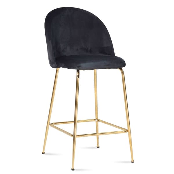 Rootz Scandinavian Design -baarijakkarat - Korkea istuinmukavuus - Velvet-istuin - Kultaiset jalat - 50 cm x 102 cm x 50 cm