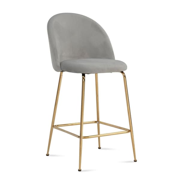 Rootz Scandinavian Design Velvet Barstole - Moderne taburetter - Høj siddekomfort - 50 cm x 102 cm x 50 cm