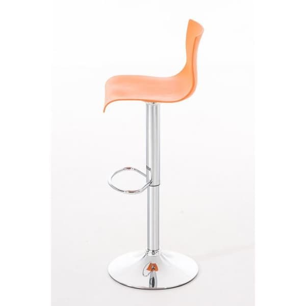 Barstol - CLP - Hoover - Höjdjusterbar - Plastsits - Orange
