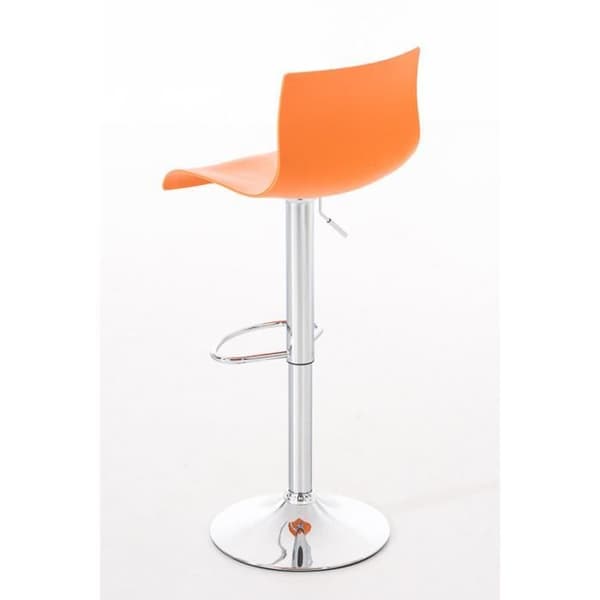 Barstol - CLP - Hoover - Höjdjusterbar - Plastsits - Orange
