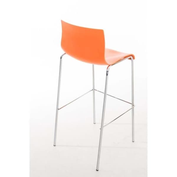 Barstol - CLP - Hoover - Plastisk sits - Orange - Metall