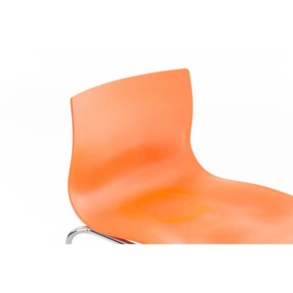 Barstolar - CLP - Hoover - Plastassistent - Metallfötter - Set om 2 - Orange