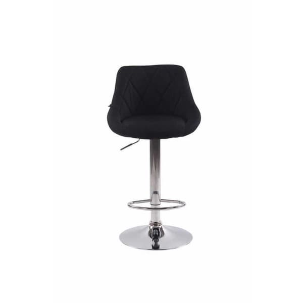 Barstol - NEYRON - Set om 2 - Svart - Höjdjusterbar - Modern design