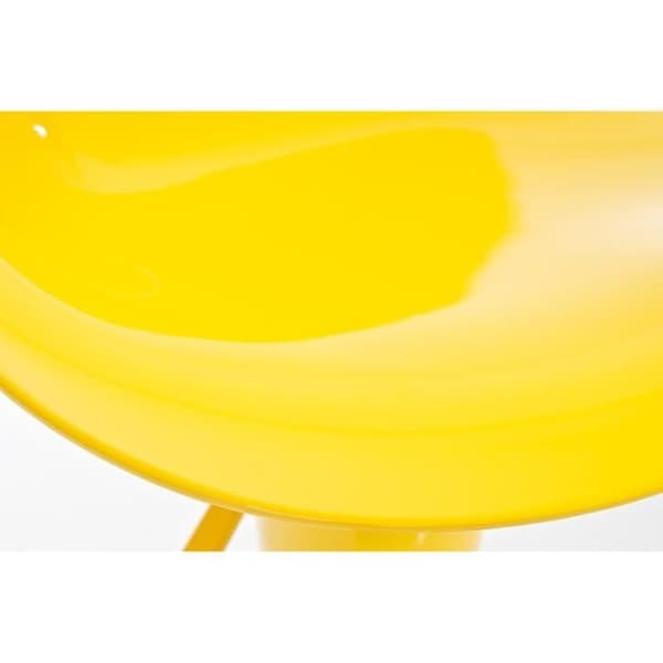 Barstol - CLP - Design Sadelform - Gul - Höjdjusterbar - Sits i Plast
