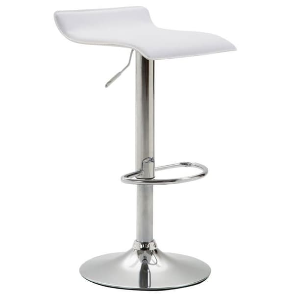 Barstol -TORCIEUX V2 Leatherette Chrom (Vit)