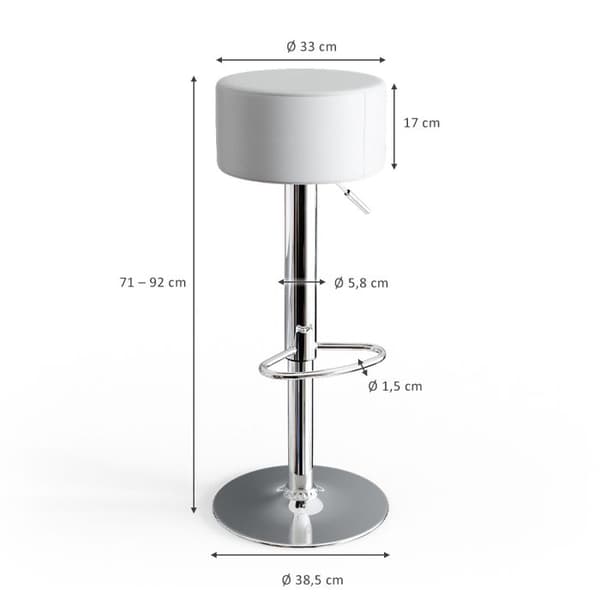 Vicco Barpall, Vit, 38,5 x 92 cm 2 st