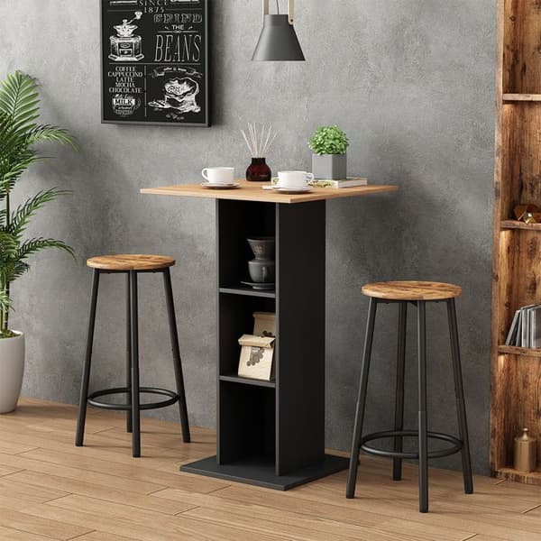 Edmonton barstol, 31,5 x 64 cm 2 st, Rustik ek, Vicco