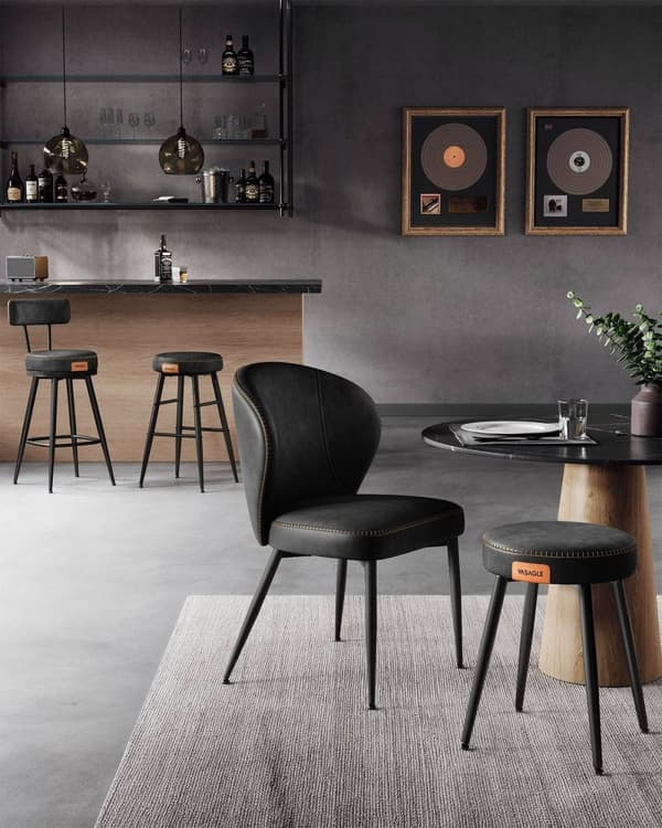 Rootz 2-osainen baarituolisarja - Tasotuolit - Kitchen Island -tuolit - Mukavat istuimet - 54 cm x 54 cm x 91 cm