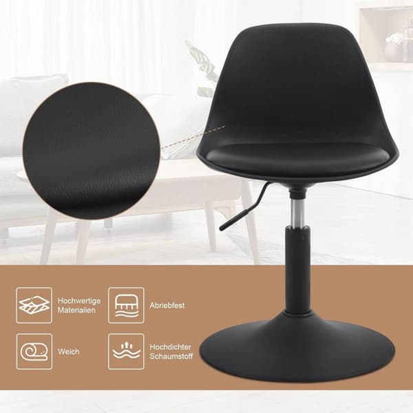 Rootz Barstol - Pallset - Roterande sits - Justerbar höjd - PU-material - Elegant design - 41cm x 61-73cm x 39cm
