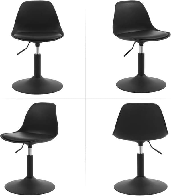 Rootz Barstol - Pallset - Roterande sits - Justerbar höjd - PU-material - Elegant design - 41cm x 61-73cm x 39cm