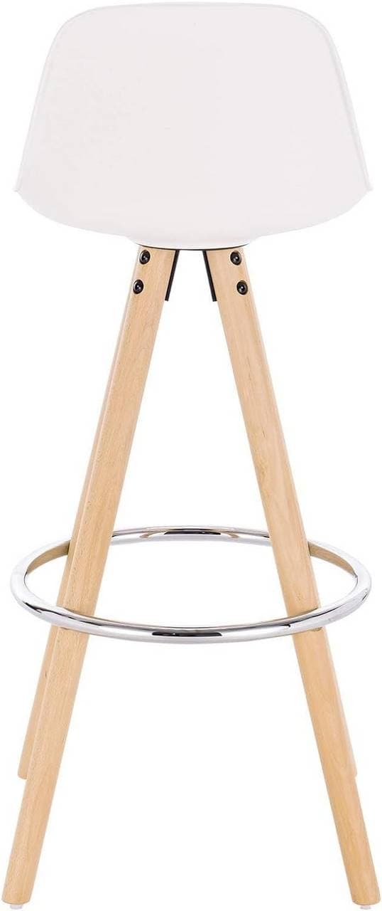Rootz-baarijakkara - Aamiaisjakkara - Keittiöjakkara - Keinonahka - 38,5 cm x 33 cm x 96,5 cm - Kromattu jalkatuki - Ergonominen muotoilu