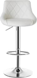 Miniatyrbillede 4 af 8: Rootz Barstol - Kunstlæder - Metalstel - Højdensitetsskum - Højdejusterbar - Krombund - Drejelig skammel - 84-106 cm x 35x38 cm
