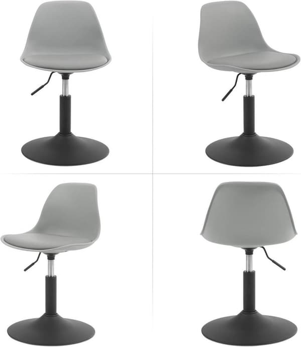 Rootz-baarijakkara - Keittiöjakkara - PU-mini sohvatuoli - Teräsrunko - Säädettävä korkeus - Vintage-tyyli - 41cm x 61-73cm x 39cm