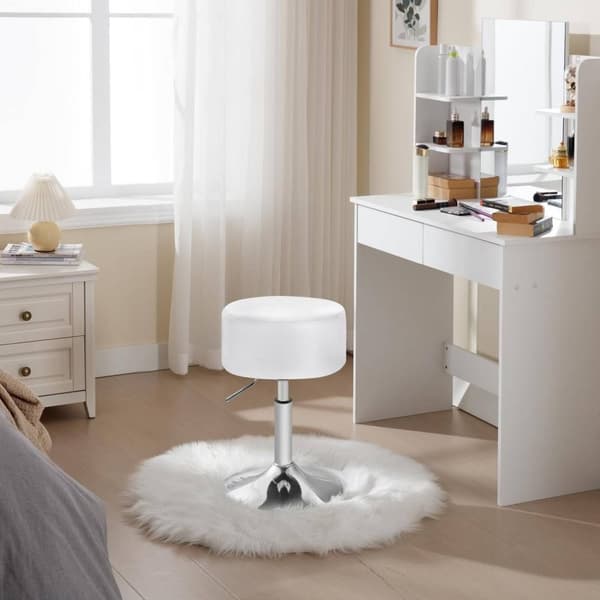 Rootz barstolssæt - drejestole - justerbar højde - komfortabel pude - 33,5 cm sæde - rustsikkert metal - 52-67 cm - 38,5 cm base