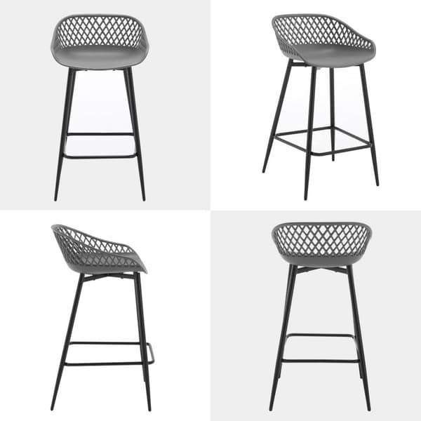 Rootz barstolesæt - høje stole - køkkenøstole - PP-materiale - Ergonomisk design - 47cm x 84cm x 48,5cm