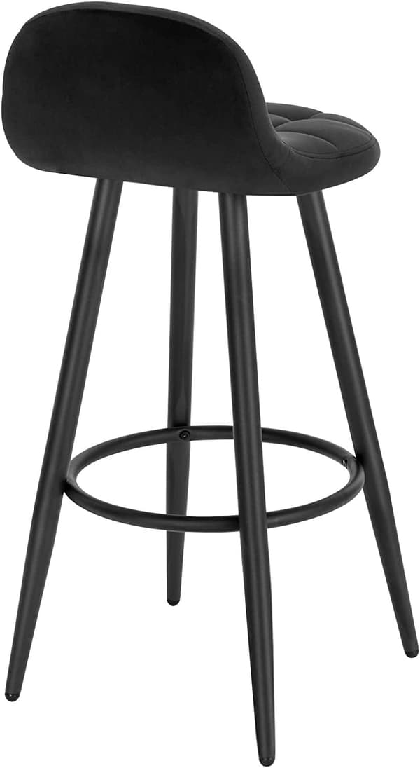 Rootz Barpall Set - Kitchen Island Pall - Arbetspall - Vadderad sammet - Metallram - 84cm x 70cm x 39cm