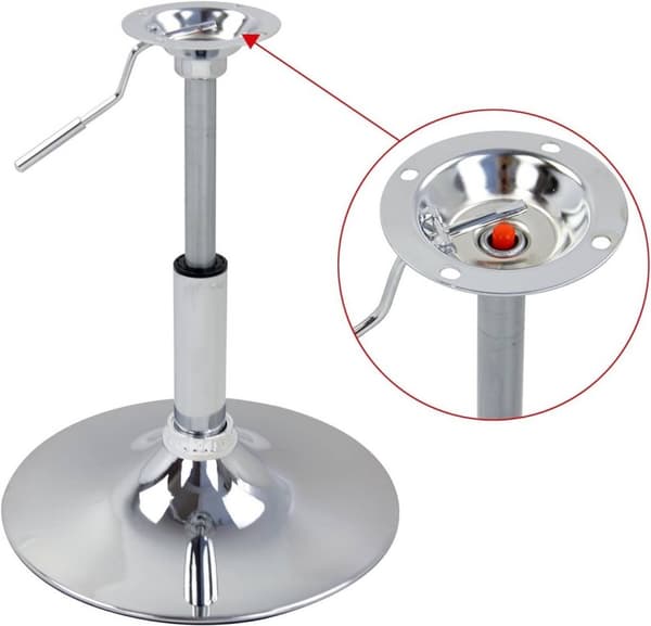 Rootz-baarijakkara pyörivä tuoli - Pyörivä jakkara - Säädettävä korkeus - Keinonahka - 33,5 cm - 52-67 cm - 38,5 cm - 120 kg Kuorma - Helppo kokoamine
