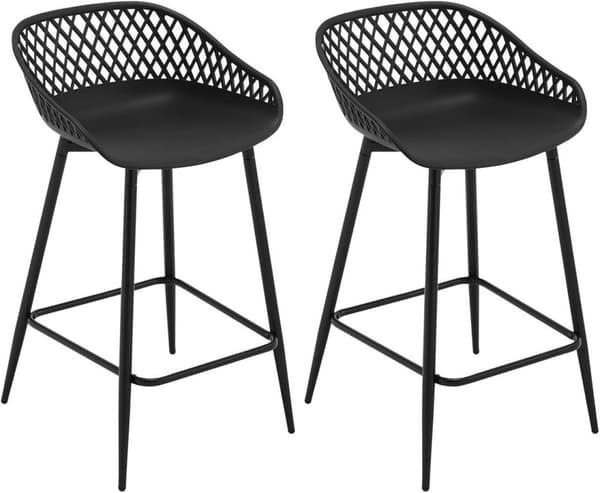 Rootz Ergonomic Hollow Bar Pall Set - Counter Chair - High Back Chair - PP Material - 47cm x 84cm x 48,5cm