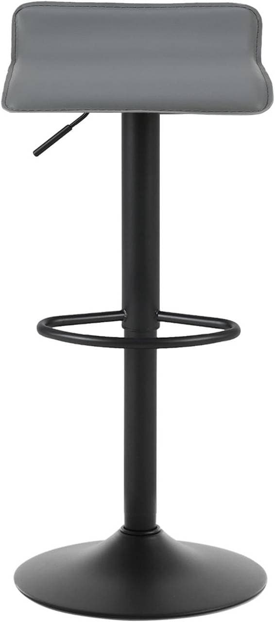 Rootz Ergonomic keinonahkainen baarijakkara - Korkeussäädettävä - 360° Kääntyvä - Keittiön työpöytä - 38,5 cm x 39 cm - Musta/harmaa