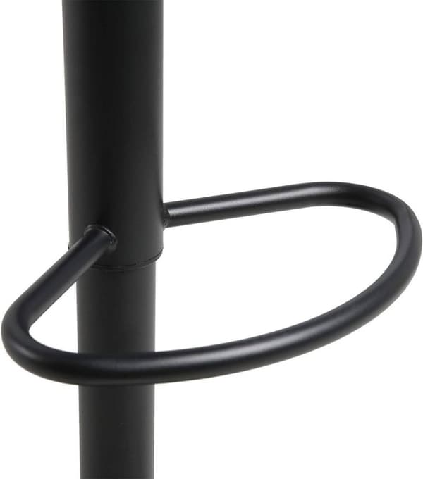 Rootz Ergonomic keinonahkainen baarijakkara - Korkeussäädettävä - 360° Kääntyvä - Keittiön työpöytä - 38,5 cm x 39 cm - Musta/harmaa