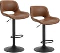 Miniatyrbild 1 av 9: Rootz Barstolsset i konstläder - Bänkpallar - Vintage konstläder - Vattentät - 48cm x (85-105,5cm) x 49cm
