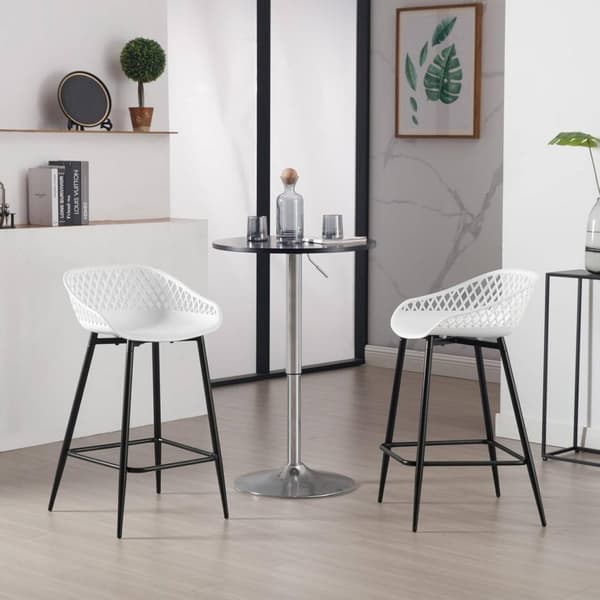 Rootz Hollow Back Barstol Set - Bänkstol - Hög pall - PP-material - Ergonomisk design - 47cm x 84cm x 48,5cm