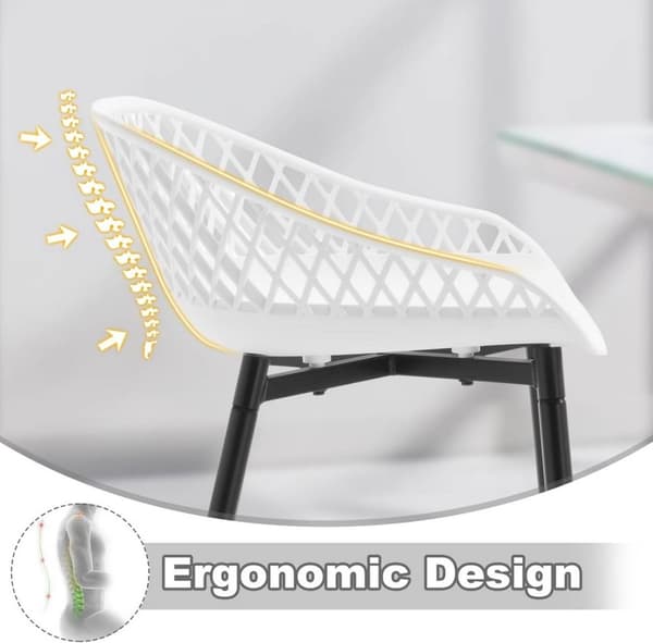 Rootz Hollow Back Barstol Set - Bänkstol - Hög pall - PP-material - Ergonomisk design - 47cm x 84cm x 48,5cm
