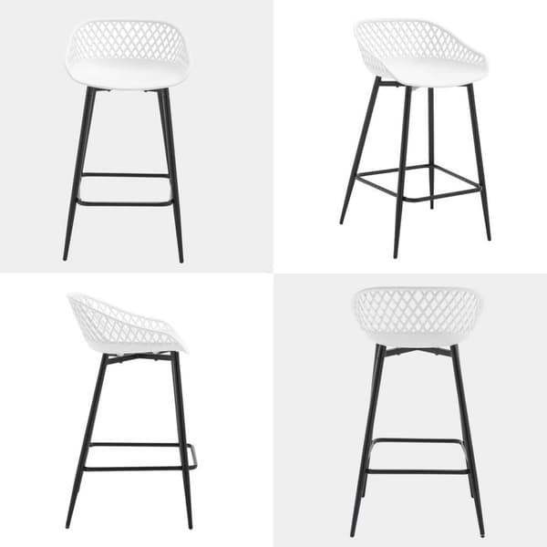 Rootz Hollow Back Barstol Set - Bänkstol - Hög pall - PP-material - Ergonomisk design - 47cm x 84cm x 48,5cm