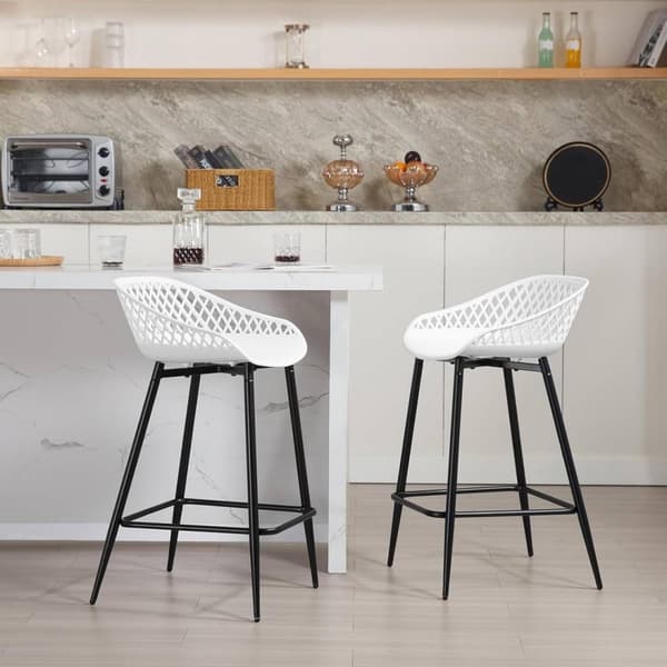 Rootz Hollow Back Barstol Set - Bänkstol - Hög pall - PP-material - Ergonomisk design - 47cm x 84cm x 48,5cm