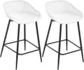 Miniatyrbild 1 av 8: Rootz Hollow Back Barstol Set - Bänkstol - Hög pall - PP-material - Ergonomisk design - 47cm x 84cm x 48,5cm