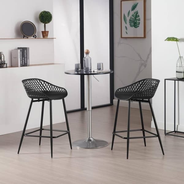 Rootz Hollow Bar Chair Set - Bänkpall - Kitchen Island Pall - Vattentät & Andas - 47cm x 84cm x 48,5cm