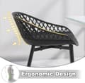 Miniatyrbild 6 av 8: Rootz Hollow Bar Chair Set - Bänkpall - Kitchen Island Pall - Vattentät & Andas - 47cm x 84cm x 48,5cm