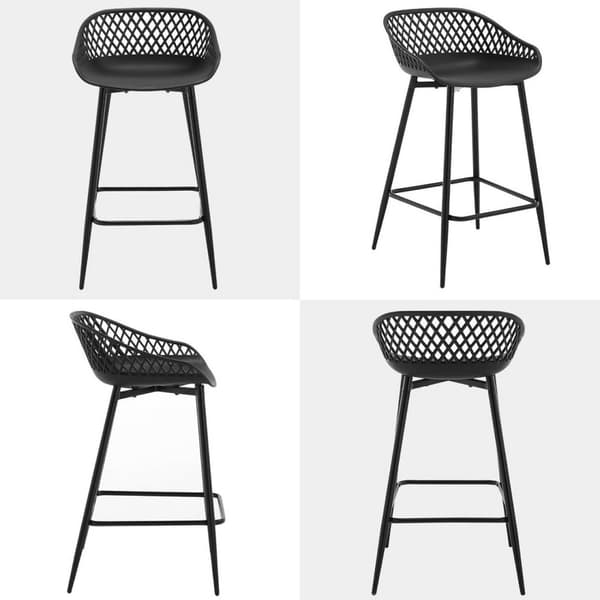 Rootz Hollow Bar Chair Set - Bänkpall - Kitchen Island Pall - Vattentät & Andas - 47cm x 84cm x 48,5cm