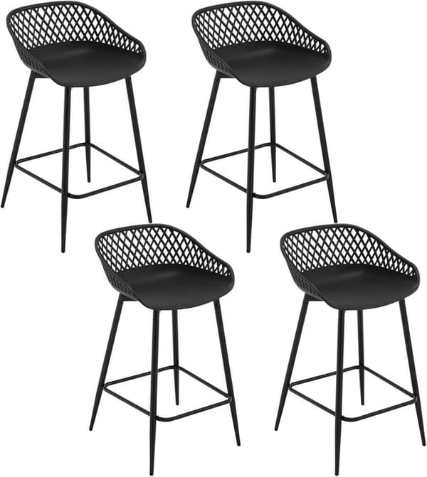 Rootz Hollow Bar Chair Set - Bänkpall - Kitchen Island Pall - Vattentät & Andas - 47cm x 84cm x 48,5cm