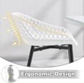 Miniatyrbild 6 av 8: Rootz Hollow Back Barpall Set - Counter Chair - High Back Chair - PP Material - Ergonomisk design - 47cm x 84cm x 48,5cm