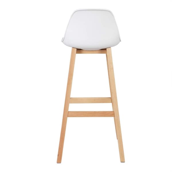 Rootz Scandinavian Style baarijakkara - Työpöytäjakkara - Keittiöjakkara - Ergonominen muotoilu - 96,5 cm x 38,5 cm x 33 cm - Puu ja keinonahka