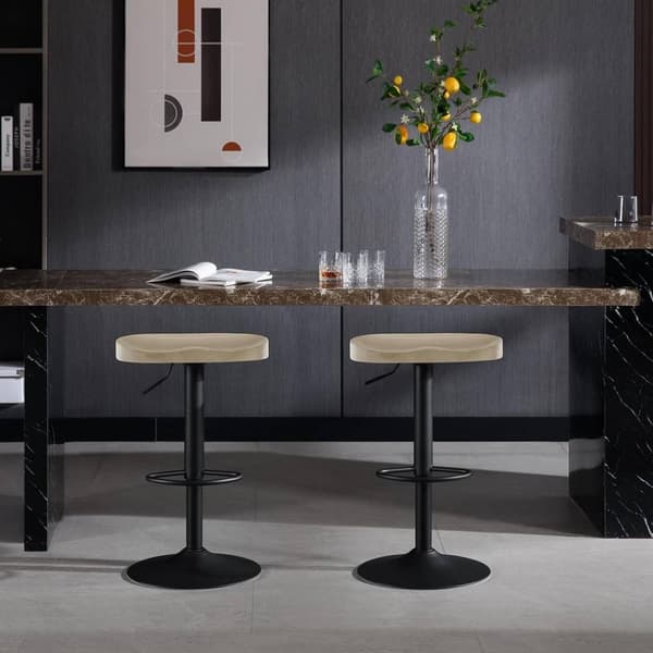 Rootz Roterbar Barstol - Køkkentaburet - Drejeligt sæde - Højdejusterbar - Massivt træ - 41,5 cm x (60-81) cm x 31,5 cm