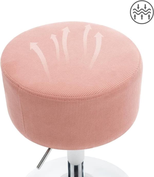 Rootz Swivel baarijakkara - Meikkijakkara - Salonkijakkara - Vakosamettiistuin - Säädettävä korkeus - 33,5 cm x (52-67 cm) x 33,5 cm