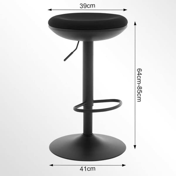 Rootz kääntyvä baarijakkara - Keittiöjakkara - Korkeussäädettävä jakkara - Joustava verkkokangas - Tiheä vaahto - 41 cm x (64-85) cm x 41 cm