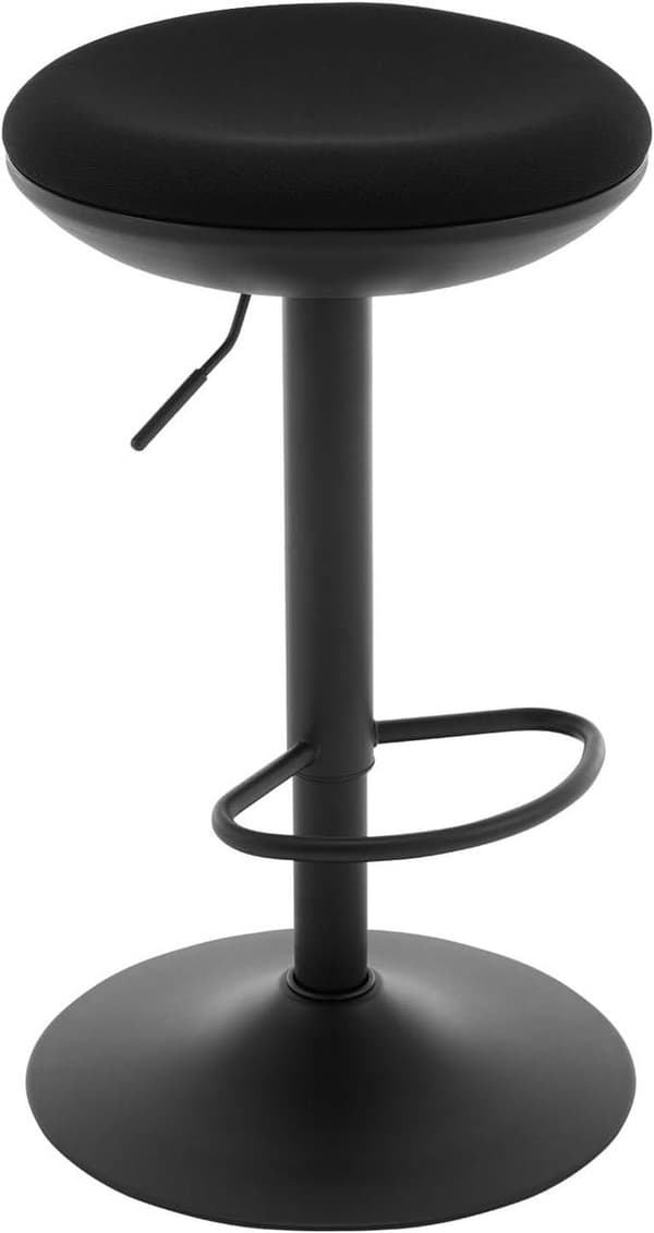 Rootz kääntyvä baarijakkara - Keittiöjakkara - Korkeussäädettävä jakkara - Joustava verkkokangas - Tiheä vaahto - 41 cm x (64-85) cm x 41 cm