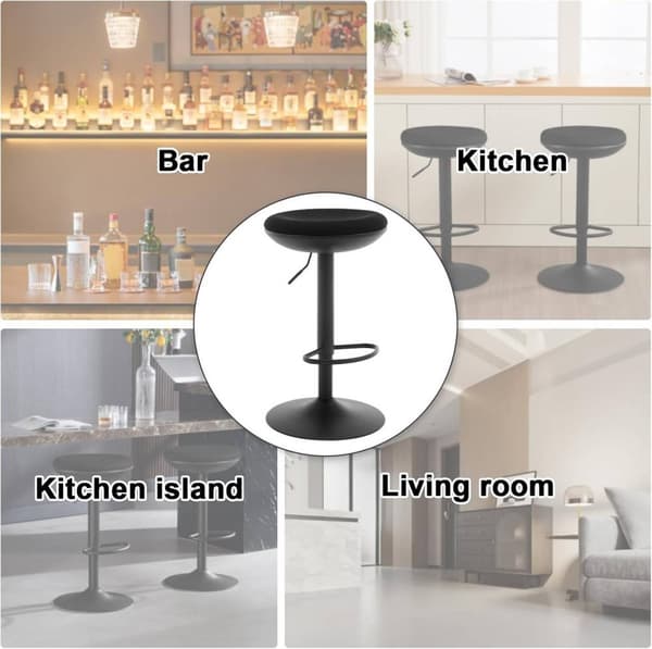 Rootz Swivel Bar Pall Set - Bänkpall - Kökspall - Andas elastiskt tyg - Höjdjusterbar - 41cm x (64-85)cm x 41cm