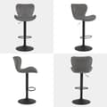 Miniatyrbillede 9 af 9: Rootz drejelig barstol - Skrankestol - Justerbar højde - Fløjlssæde - Metalkonstruktion - 47cm x 89-109,5cm x 54cm
