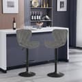 Miniatyrbillede 2 af 9: Rootz drejelig barstol - Skrankestol - Justerbar højde - Fløjlssæde - Metalkonstruktion - 47cm x 89-109,5cm x 54cm