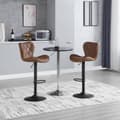 Miniatyrbild 4 av 9: Rootz Swivel Bar Pall - Vintage bistrostol - Justerbar i höjdled - konstläder - Ergonomisk design - Metall fotstöd - 47cm x 109,5cm x 54cm