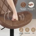Miniatyrbild 7 av 9: Rootz Swivel Bar Pall - Vintage bistrostol - Justerbar i höjdled - konstläder - Ergonomisk design - Metall fotstöd - 47cm x 109,5cm x 54cm