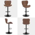 Miniatyrbild 9 av 9: Rootz Swivel Bar Pall - Vintage bistrostol - Justerbar i höjdled - konstläder - Ergonomisk design - Metall fotstöd - 47cm x 109,5cm x 54cm