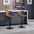 Miniatyrbild 2 av 9: Rootz Swivel Bar Pall - Vintage bistrostol - Justerbar i höjdled - konstläder - Ergonomisk design - Metall fotstöd - 47cm x 109,5cm x 54cm