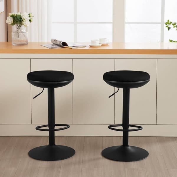 Rootz Swivel baarijakkara - Keittiöjakkara - Pyöreä pöytäjakkara - Elastinen verkko - Säädettävä korkeus - 41cm x 64-85cm x 41cm
